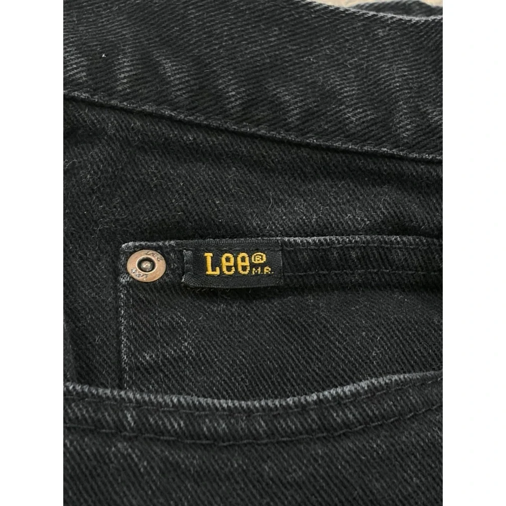 Vintage 90s Lee Riders Jeans 36x29.5 Union Made In USA Black Denim Straight Fit